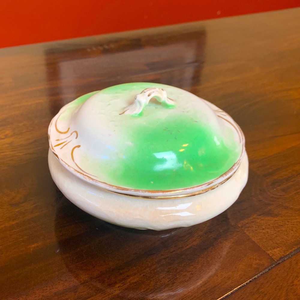 Antique Semi Porcelain German Sugar Bowl